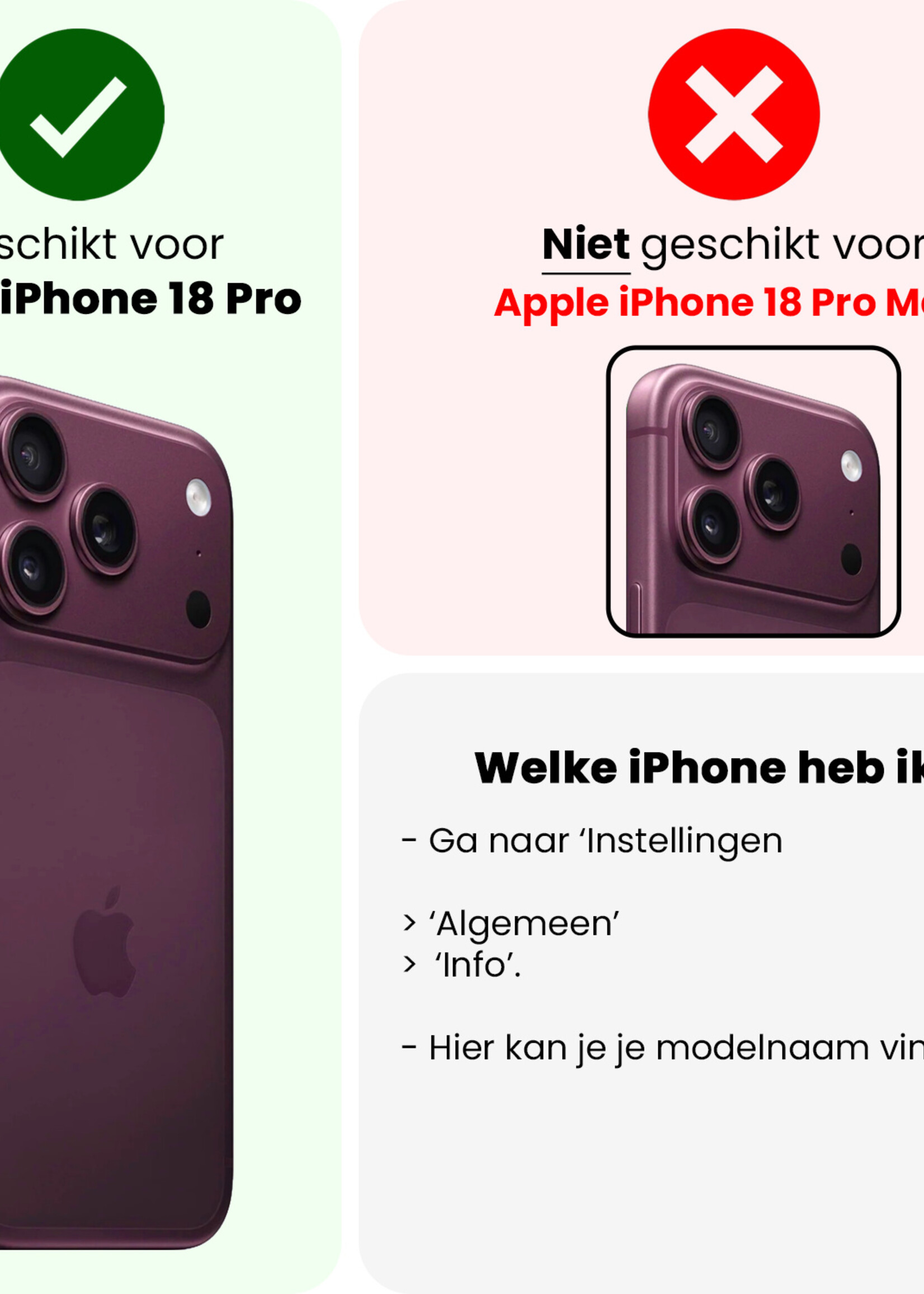 LUQ LUQ iPhone 18 Pro Screenprotector Glas Full Cover 2D