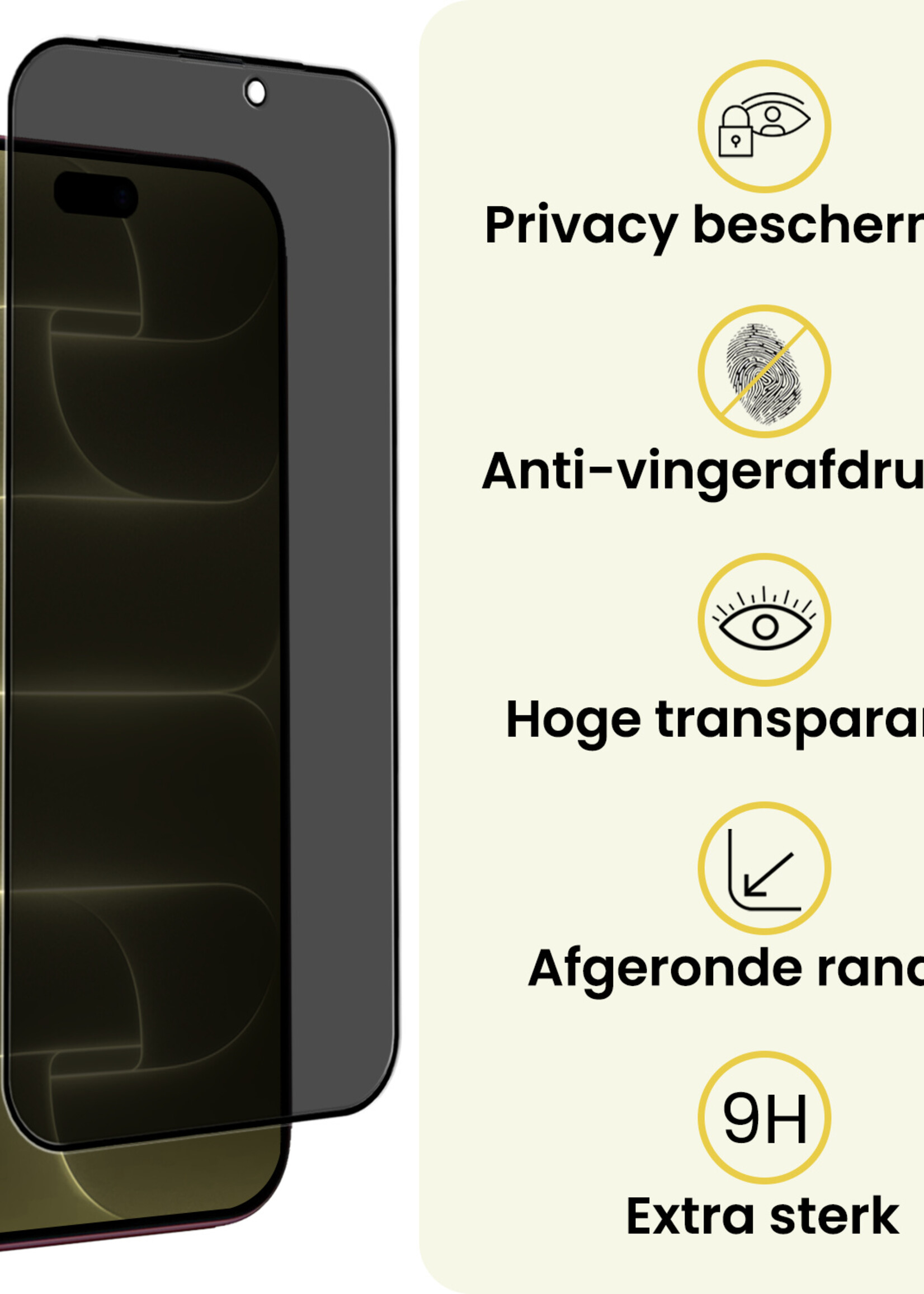 LUQ LUQ iPhone 18 Pro Max Screenprotector Glas Privacy