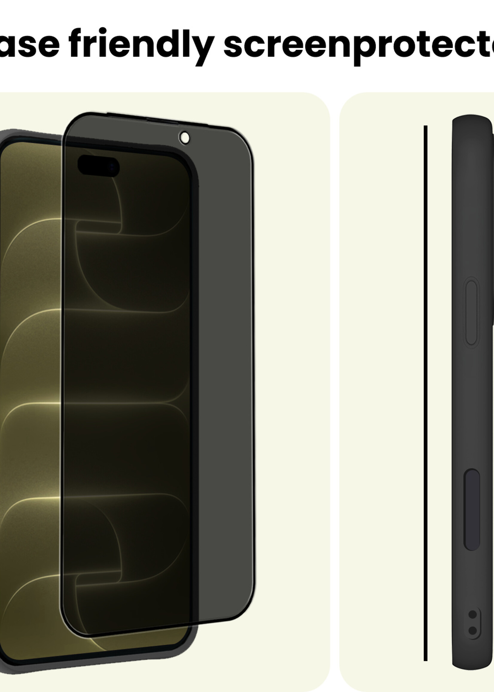 LUQ LUQ iPhone 18 Pro Max Screenprotector Glas Privacy - 2 PACK