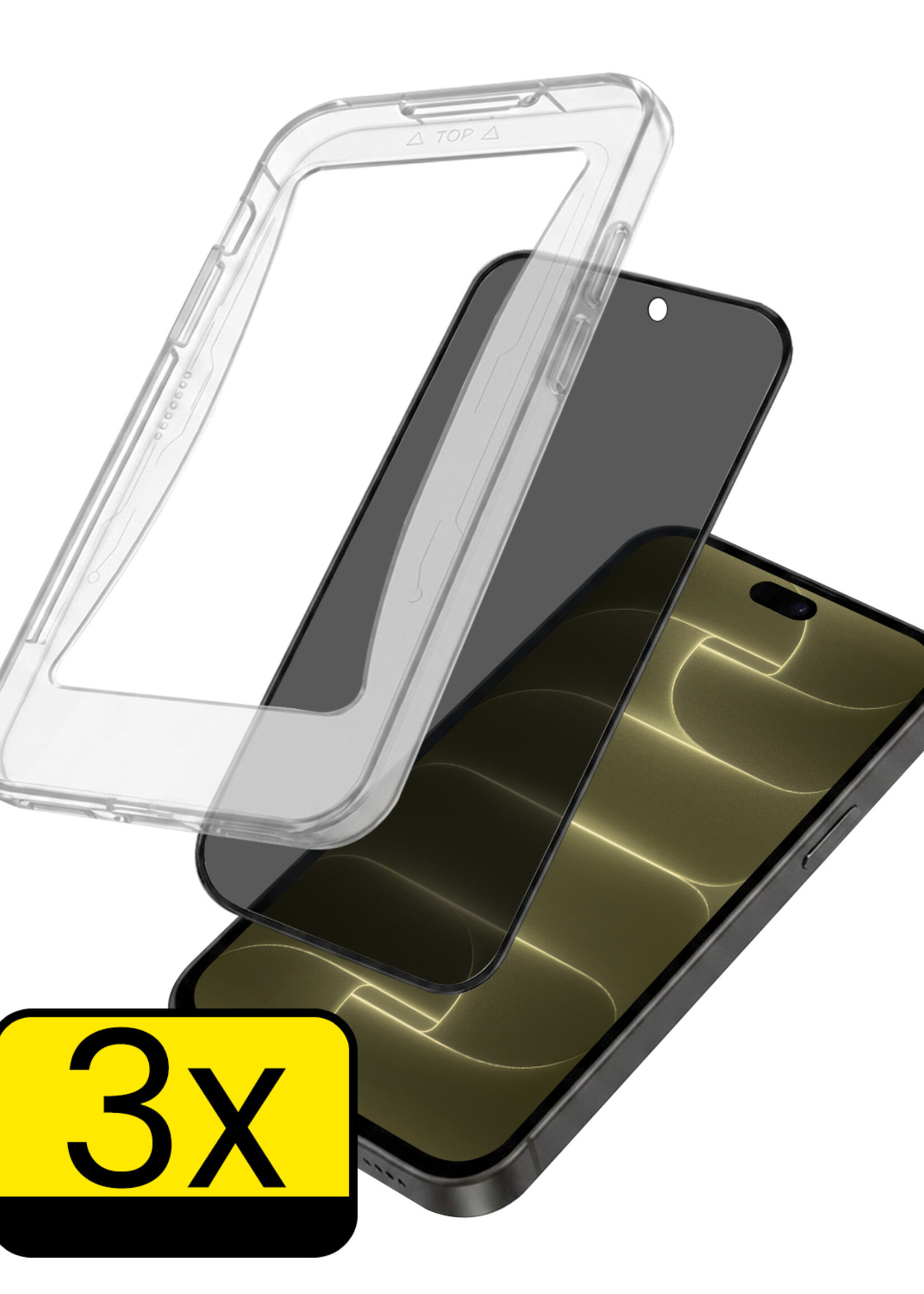 LUQ LUQ iPhone 18 Pro Hybrid Privacy Screenprotector - 3 PACK