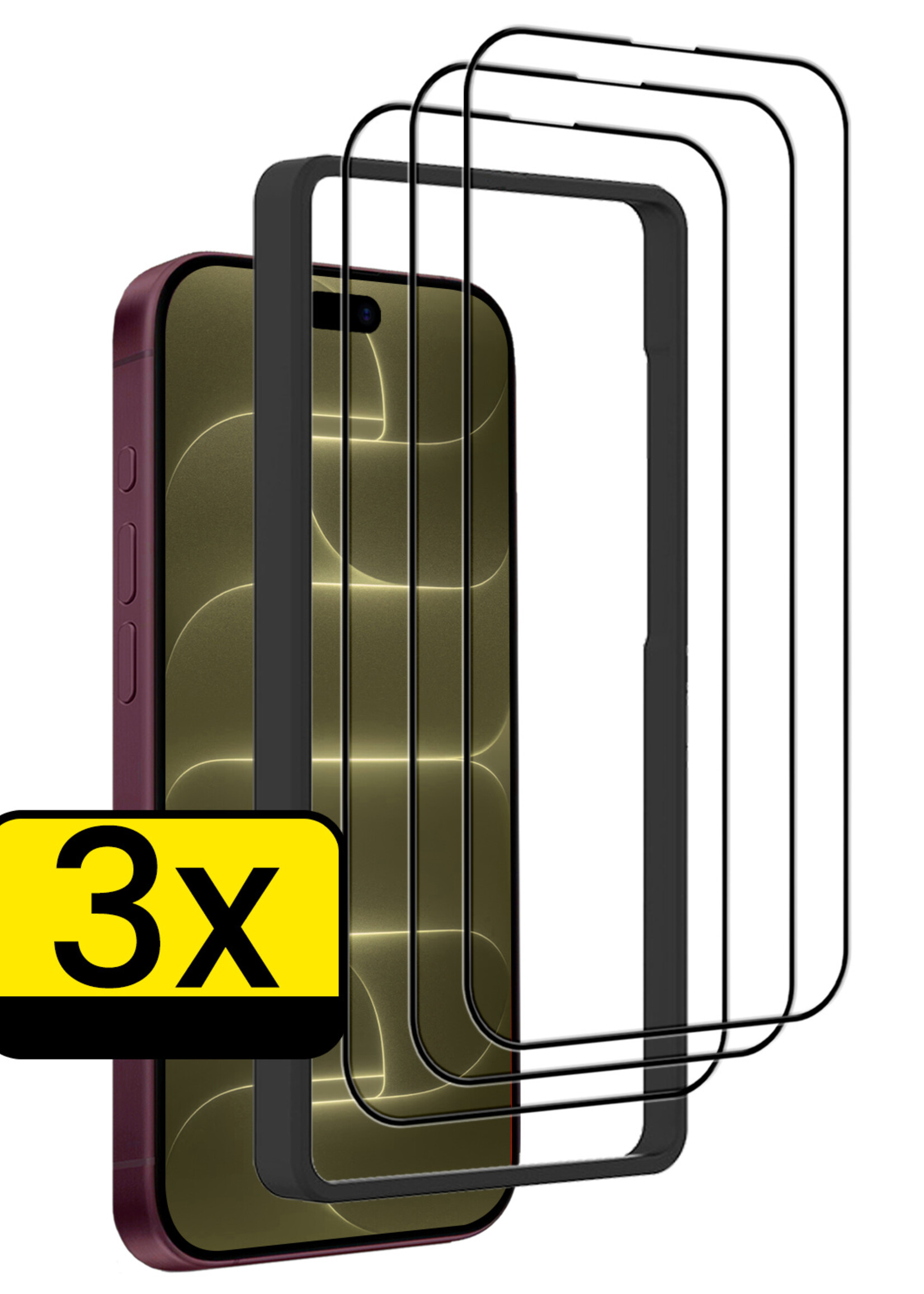 LUQ LUQ iPhone 18 Pro Screenprotector Met Installieframe - 3 PACK