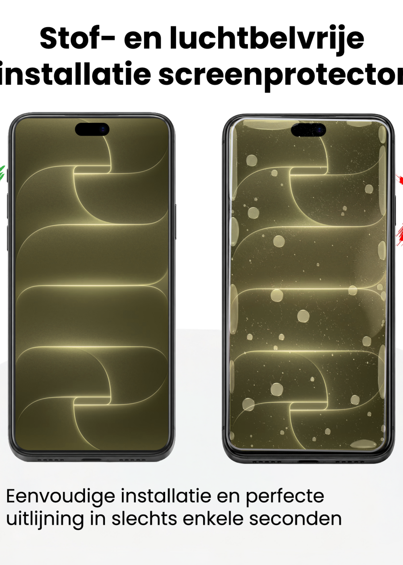 LUQ LUQ iPhone 18 Pro Screenprotector Perfect Fit Kit - 2 PACK