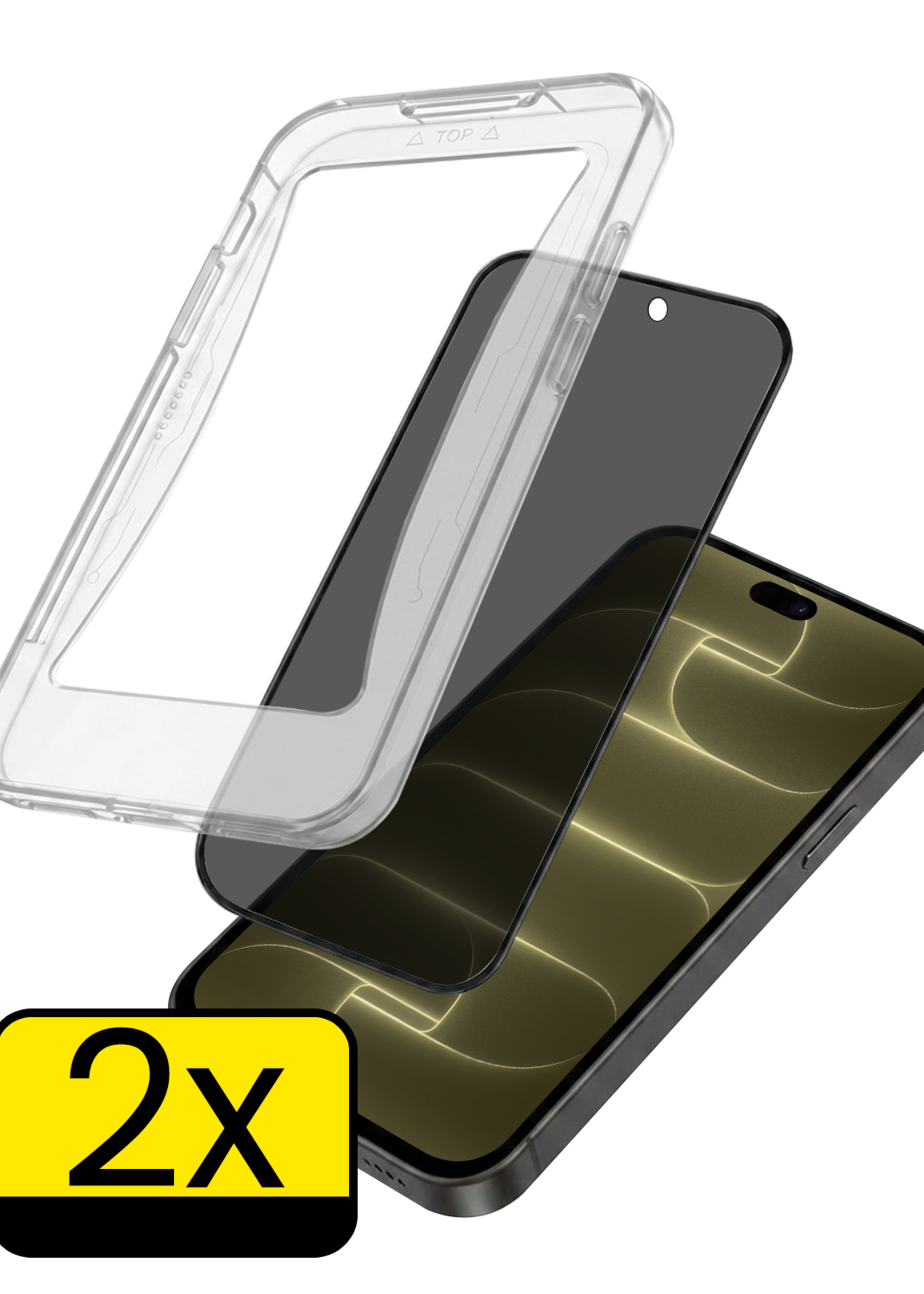 LUQ LUQ iPhone 18 Pro Hybrid Privacy Screenprotector - 2 PACK