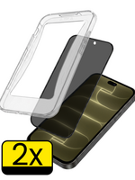 LUQ LUQ iPhone 18 Pro Max Hybrid Privacy Screenprotector - 2 PACK