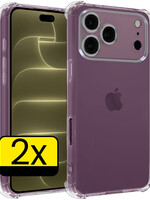 LUQ LUQ iPhone 18 Pro Max Hoesje Shockproof - Transparant - 2 PACK