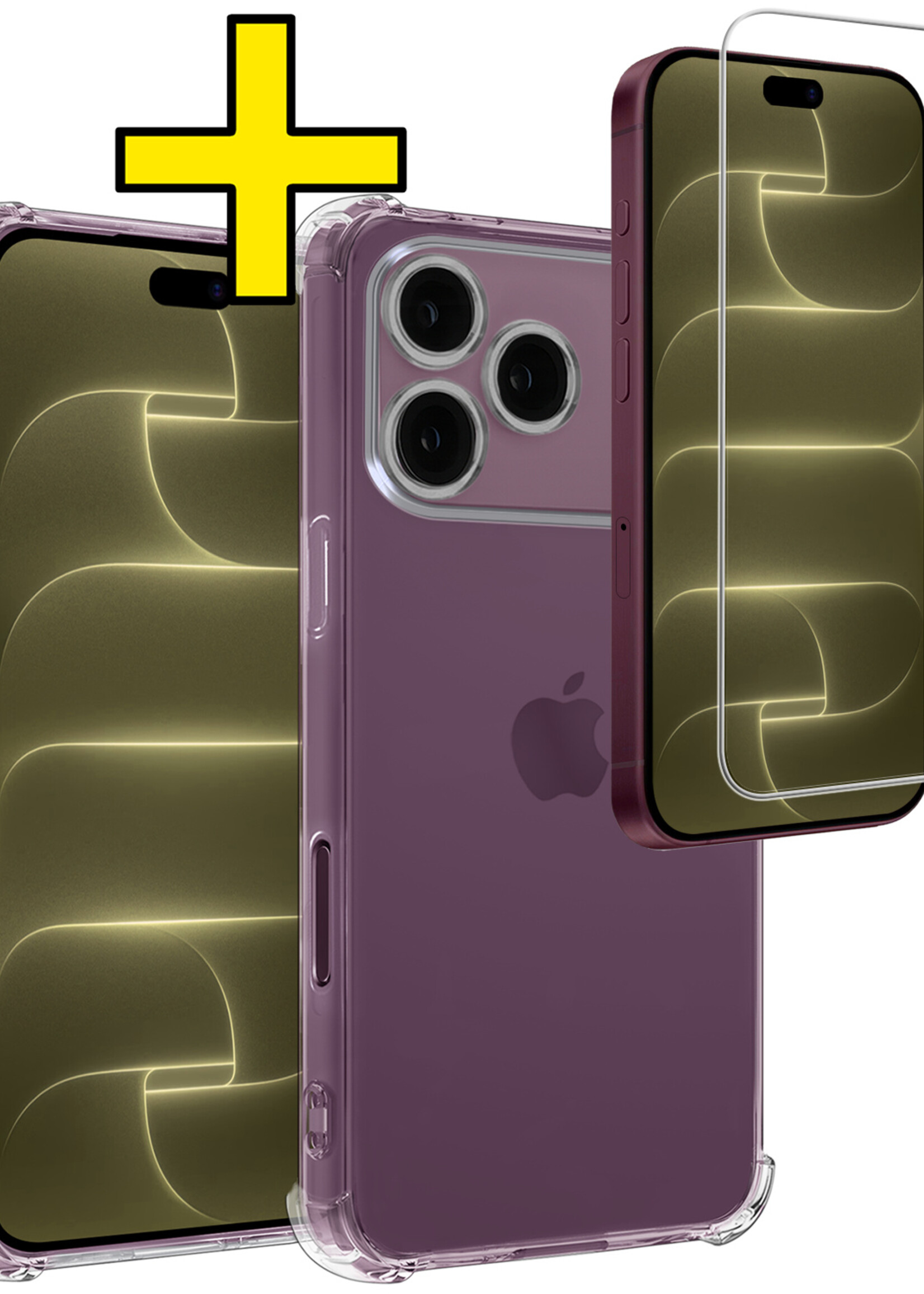LUQ LUQ iPhone 18 Pro Max Hoesje Shockproof Met Screenprotector Met Dichte Notch