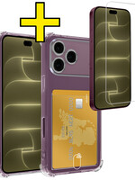 LUQ LUQ iPhone 18 Pro Hoesje Pashouder Met Screenprotector