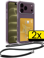 LUQ LUQ iPhone 18 Pro Max Hoesje Pashouder met Koord - 2 PACK