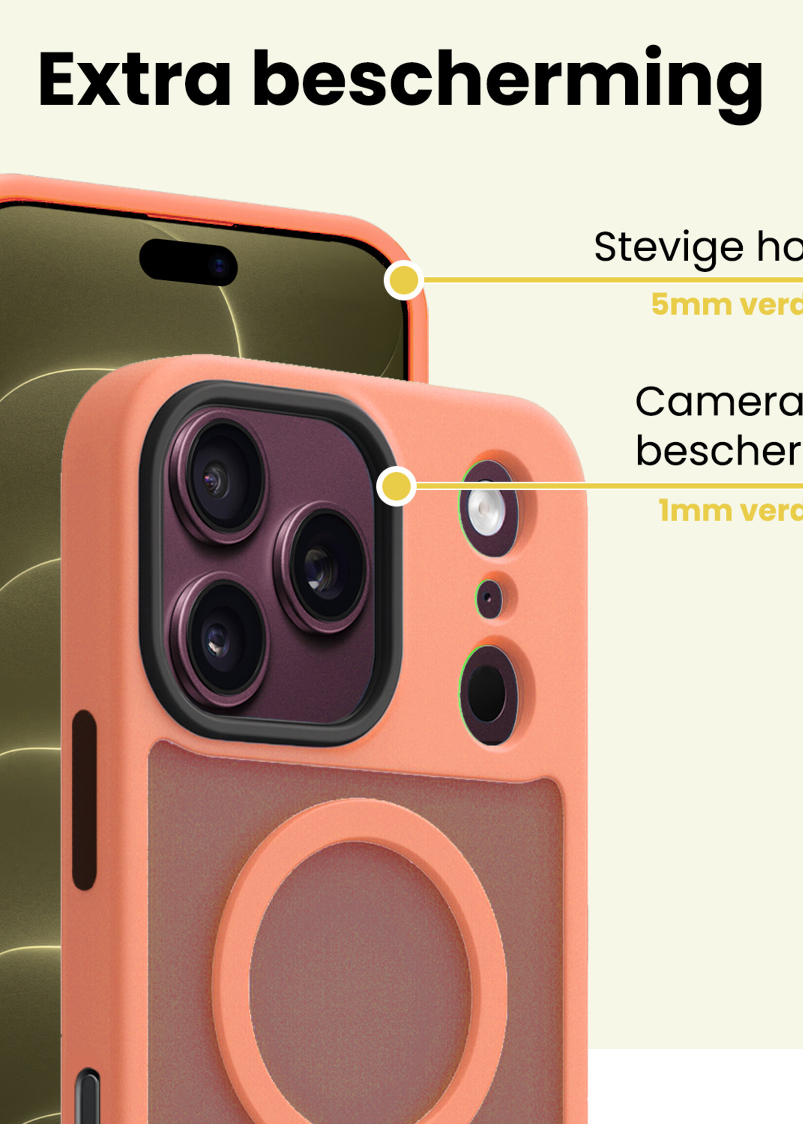 LUQ LUQ iPhone 18 Pro Magsafe Hoesje - Perzik