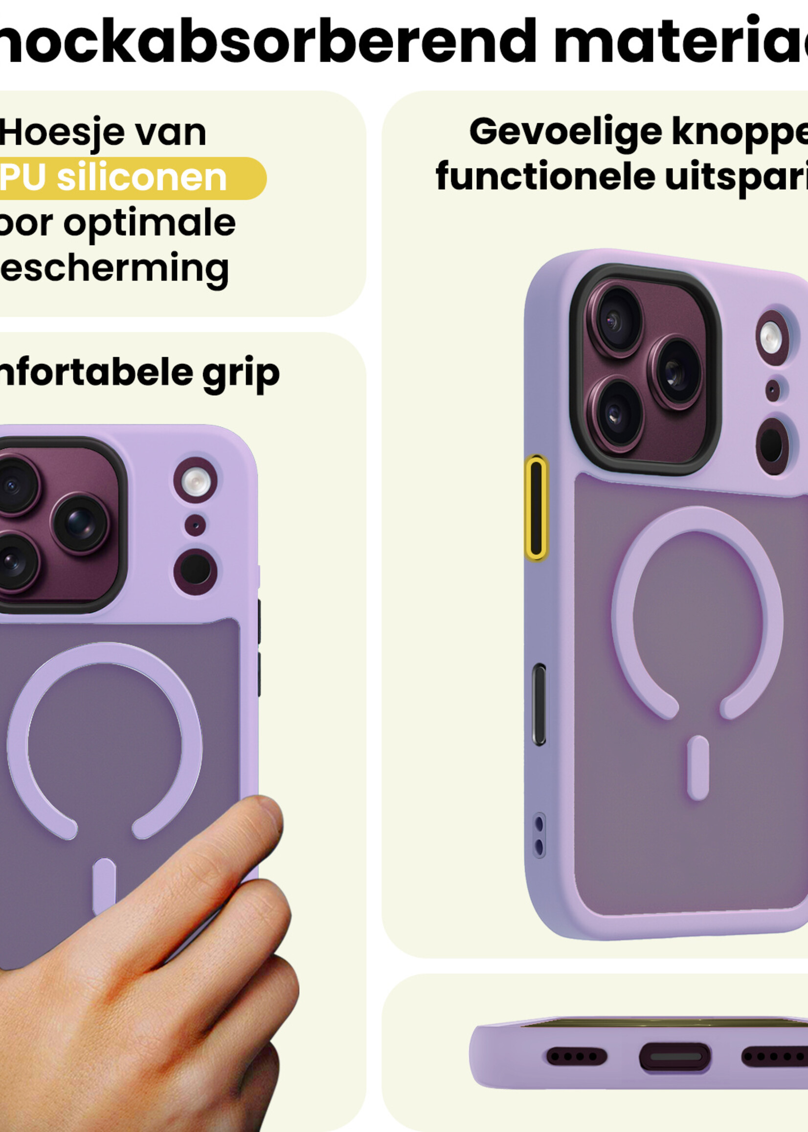 LUQ LUQ iPhone 18 Pro Max Magsafe Hoesje - Lila