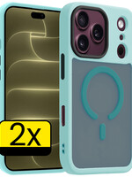 LUQ LUQ iPhone 18 Pro Max Magsafe Hoesje - Lichtblauw - 2 PACK