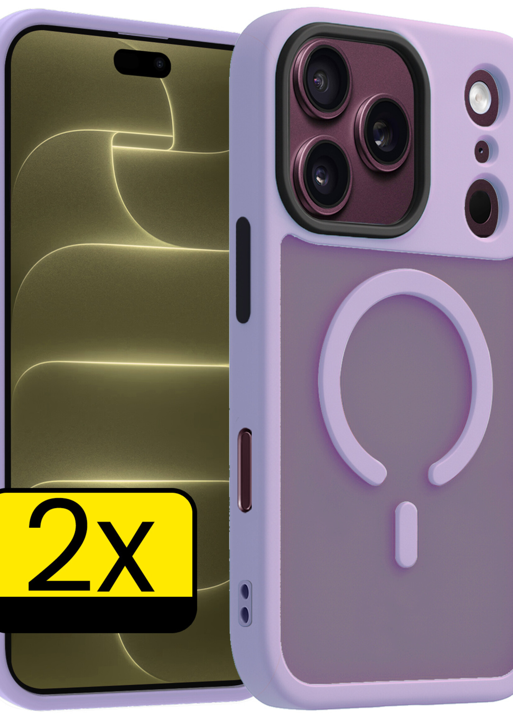 LUQ LUQ iPhone 18 Pro Max Magsafe Hoesje - Lila - 2 PACK