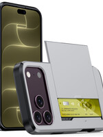 LUQ LUQ iPhone 18 Pro Hoesje Pashouder Hard - Grijs