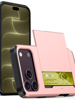 LUQ LUQ iPhone 18 Pro Max Hoesje Pashouder Hard - Rose Goud
