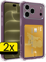 LUQ LUQ iPhone 18 Pro Hoesje Pashouder - 2 PACK