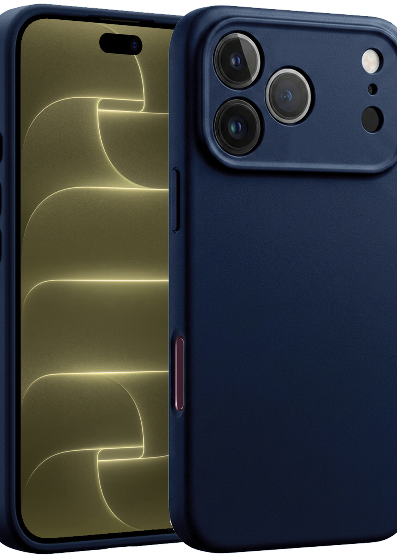 LUQ LUQ iPhone 18 Pro Hoesje Siliconen - Donkerblauw