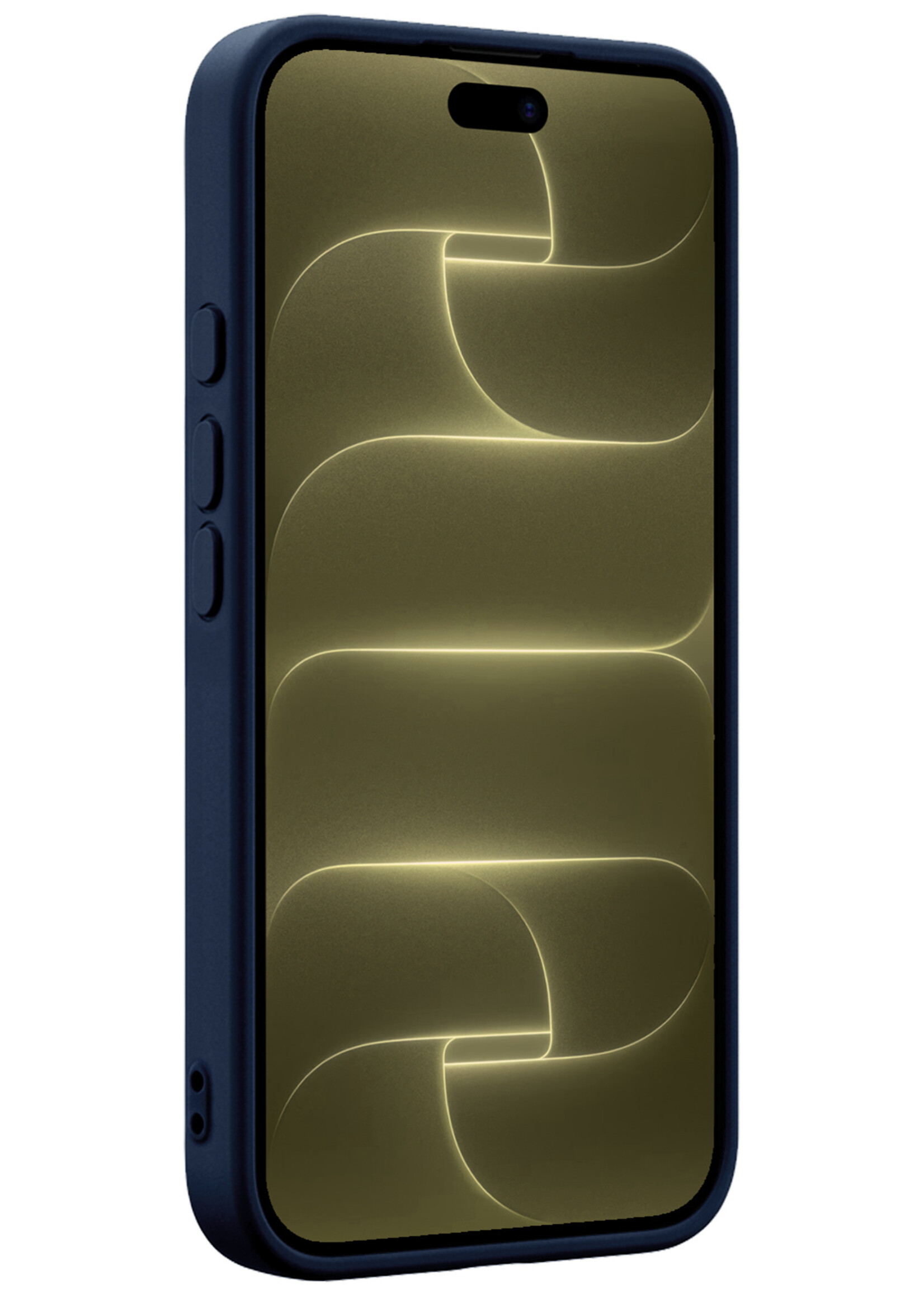 LUQ LUQ iPhone 18 Pro Hoesje Siliconen - Donkerblauw