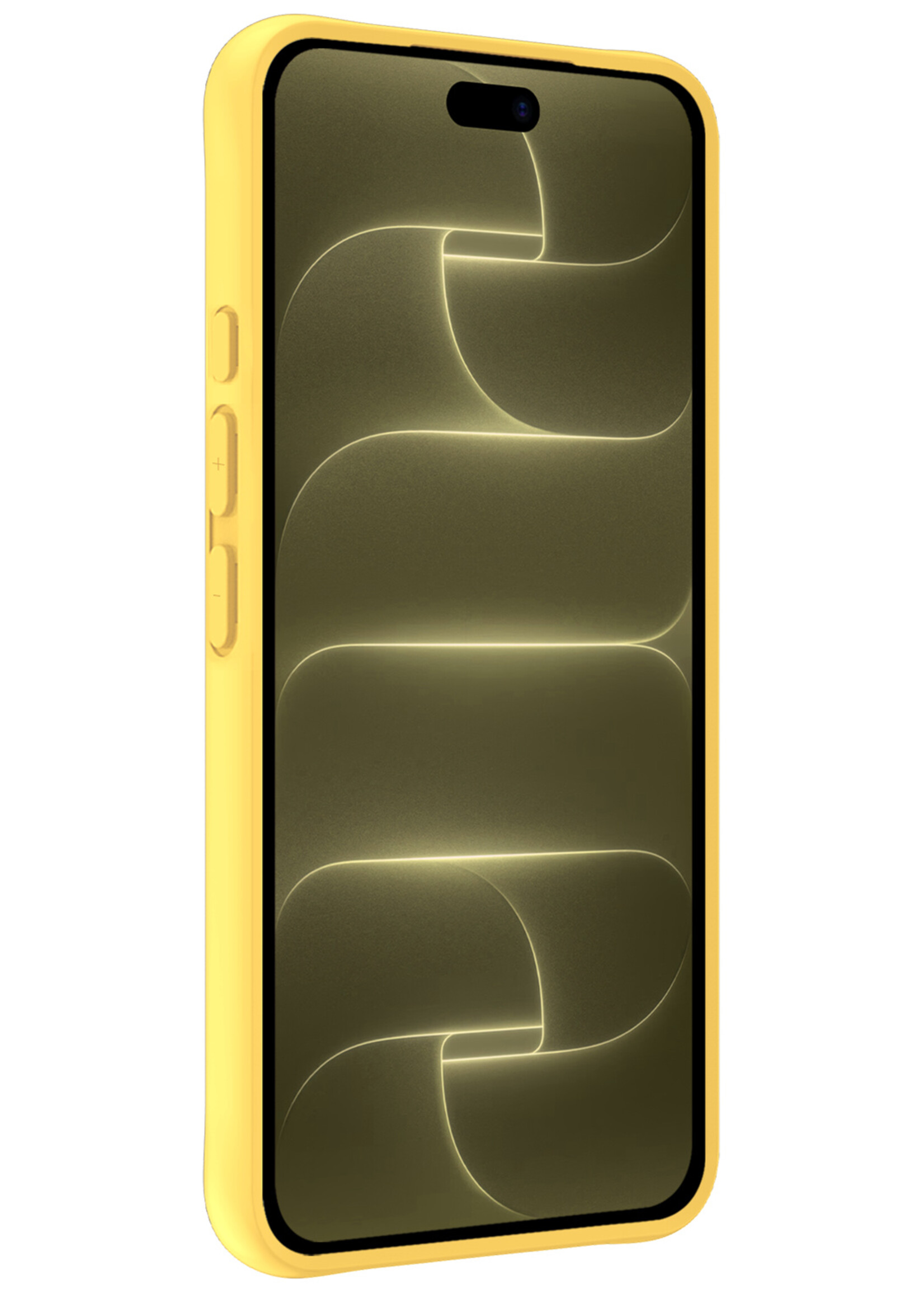 LUQ LUQ iPhone 18 Pro Hoesje Siliconen - Geel