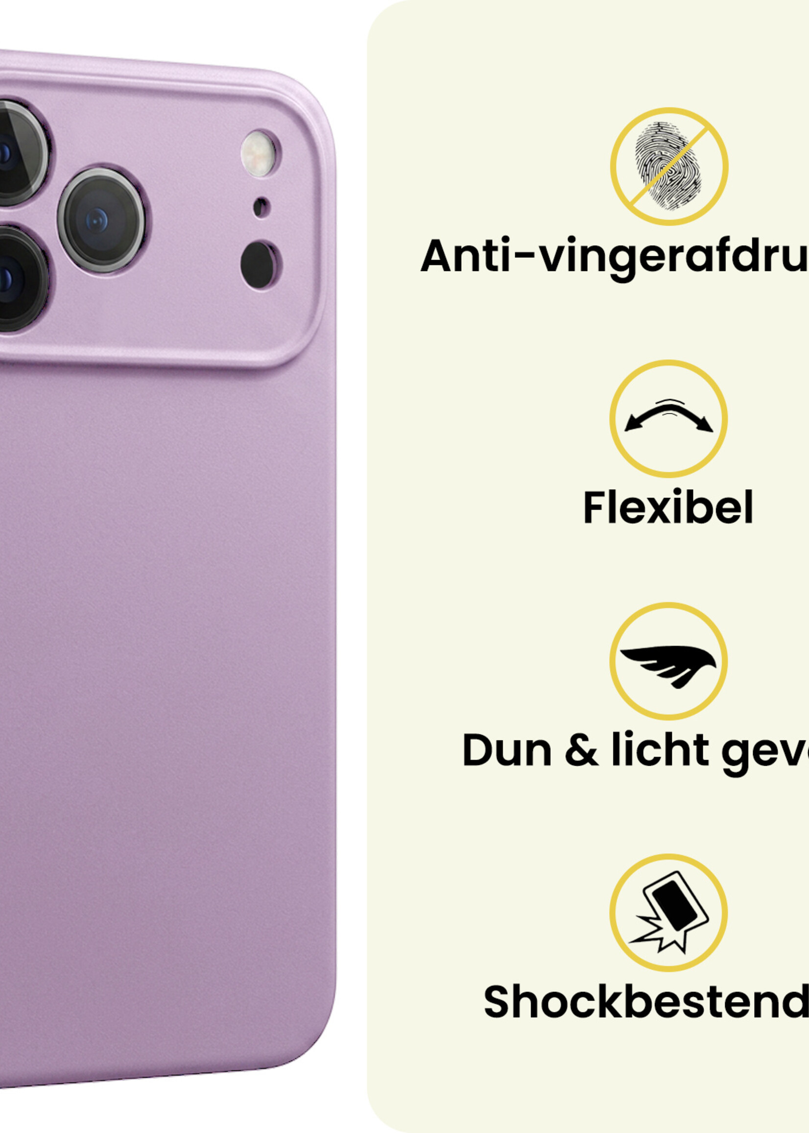 LUQ LUQ iPhone 18 Pro Hoesje Siliconen - Lila