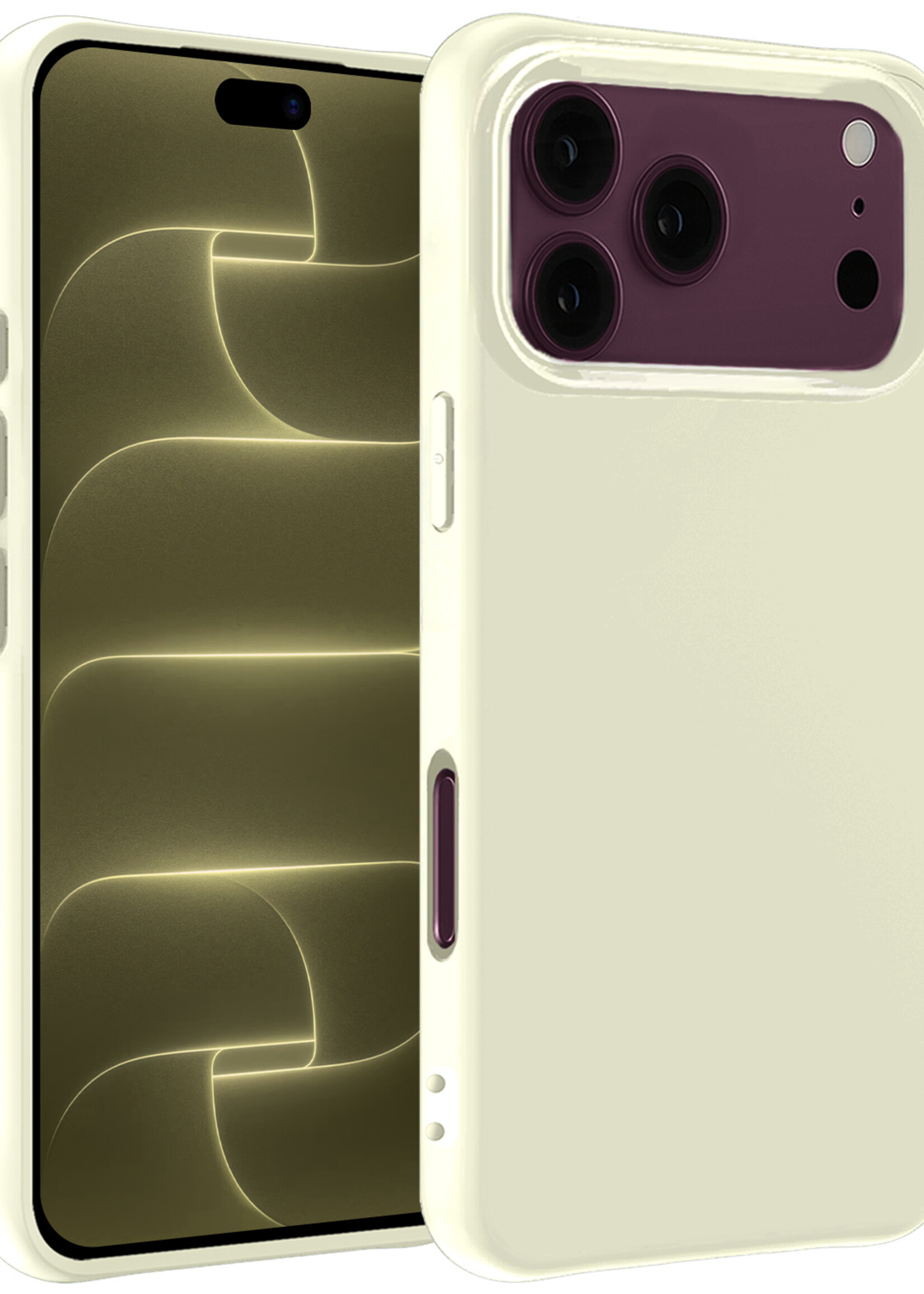 LUQ LUQ iPhone 18 Pro Hoesje Siliconen - Wit