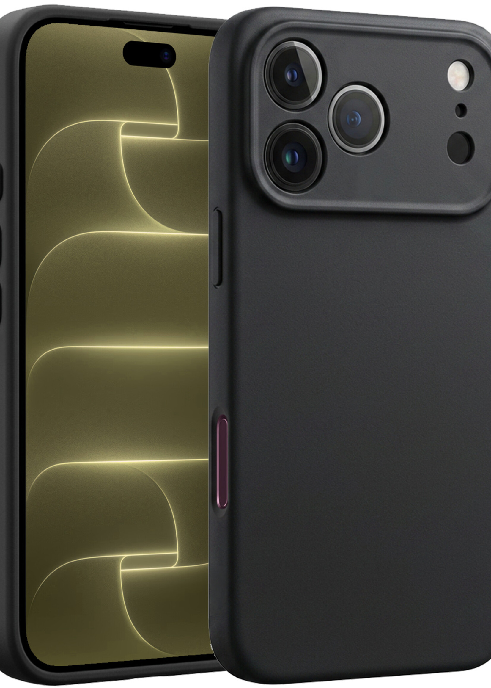 LUQ LUQ iPhone 18 Pro Hoesje Siliconen - Zwart