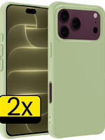 LUQ LUQ iPhone 18 Pro Hoesje Siliconen - Groen - 2 PACK