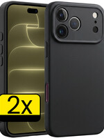 LUQ LUQ iPhone 18 Pro Hoesje Siliconen - Zwart - 2 PACK