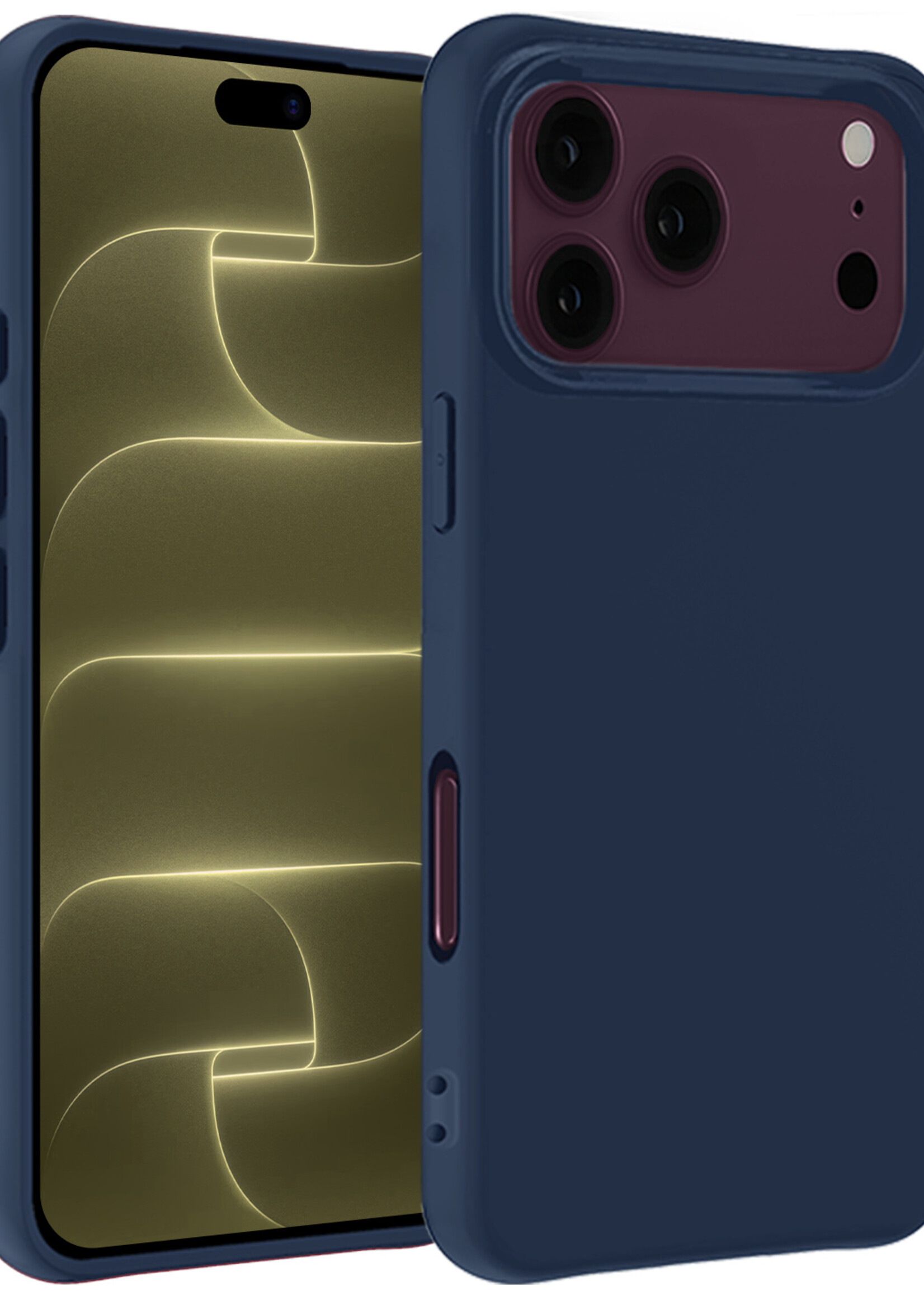 LUQ LUQ iPhone 18 Pro Max Hoesje Siliconen - Donkerblauw