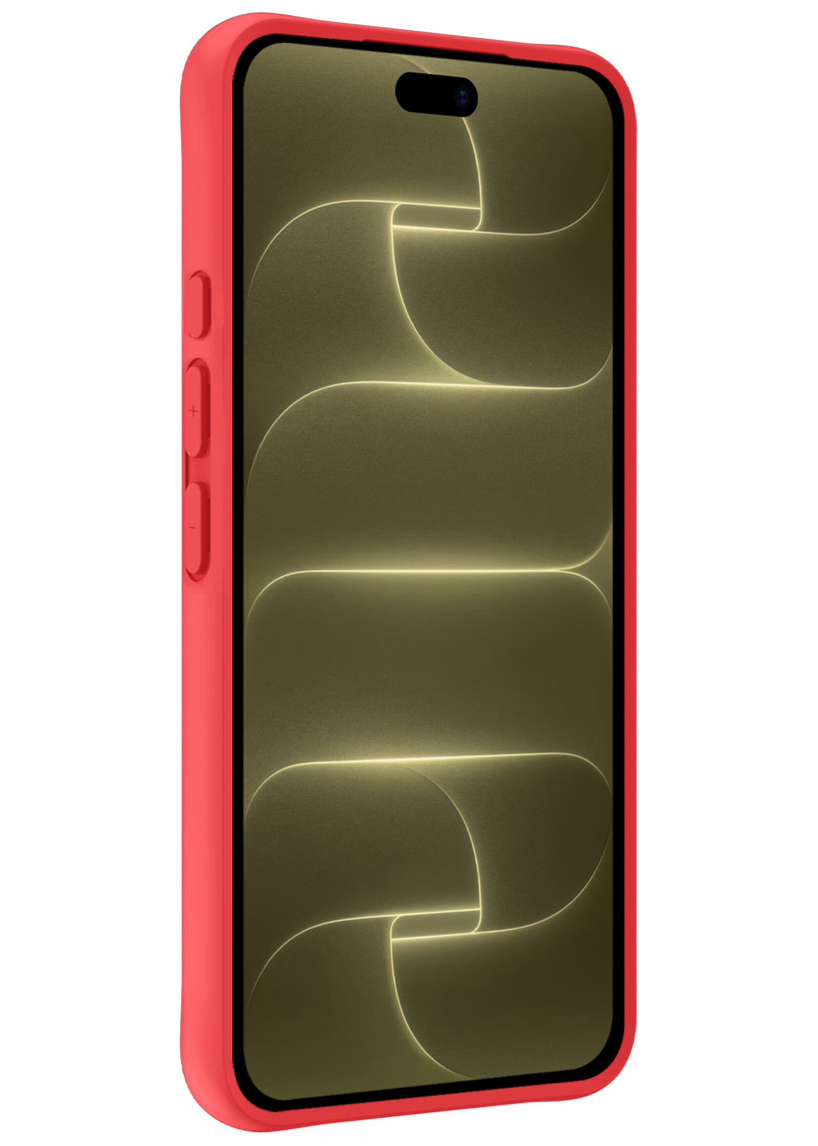 LUQ LUQ iPhone 18 Pro Max Hoesje Siliconen - Rood