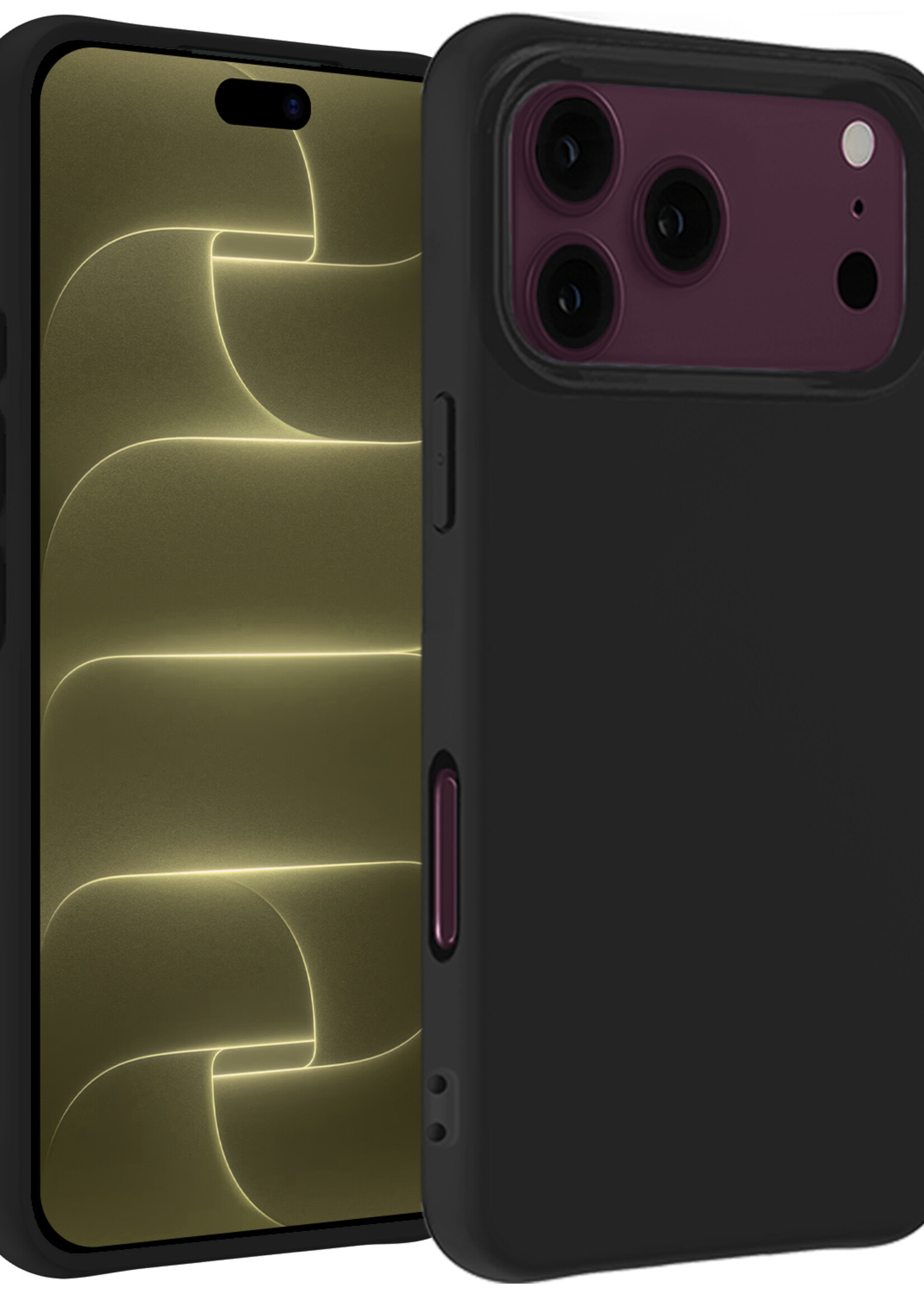 LUQ LUQ iPhone 18 Pro Max Hoesje Siliconen - Zwart