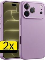 LUQ LUQ iPhone 18 Pro Max Hoesje Siliconen - Lila - 2 PACK