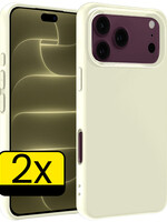 LUQ LUQ iPhone 18 Pro Max Hoesje Siliconen - Wit - 2 PACK