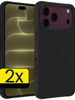 LUQ LUQ iPhone 18 Pro Max Hoesje Siliconen - Zwart - 2 PACK