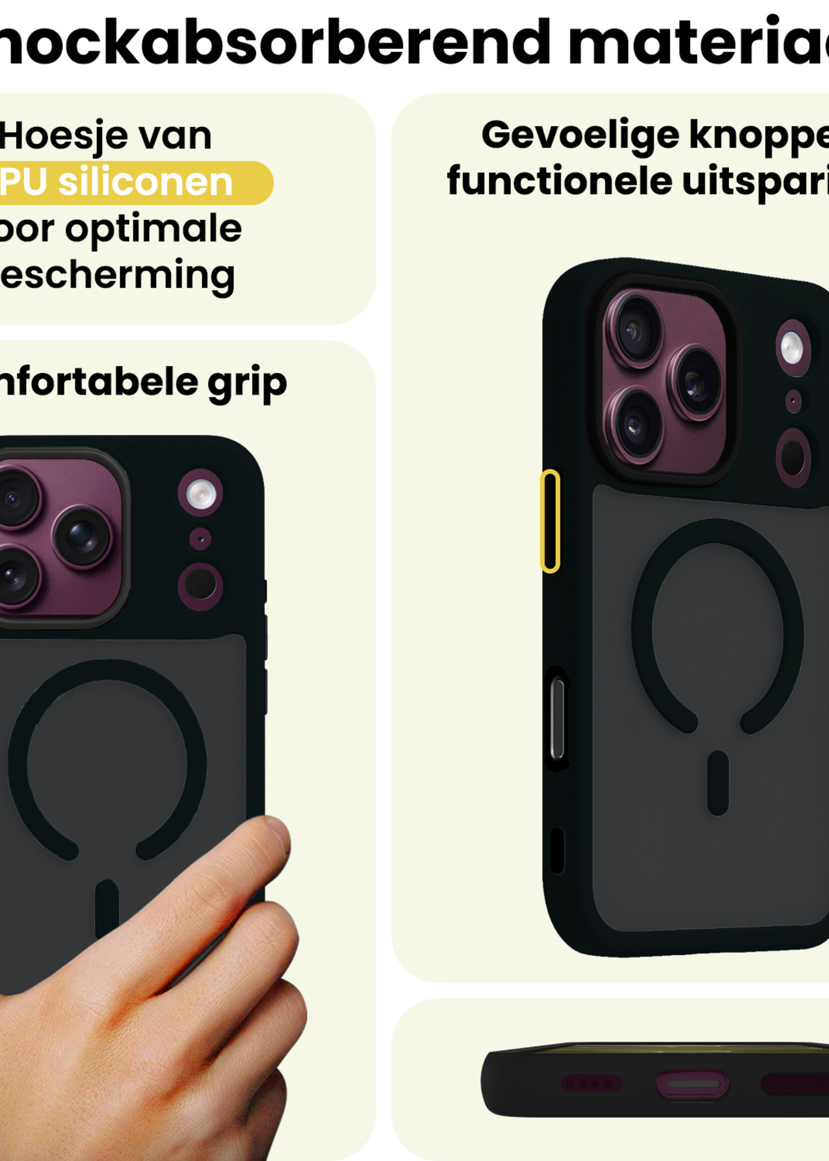 LUQ LUQ iPhone 18 Pro Max Magsafe Hoesje - Zwart