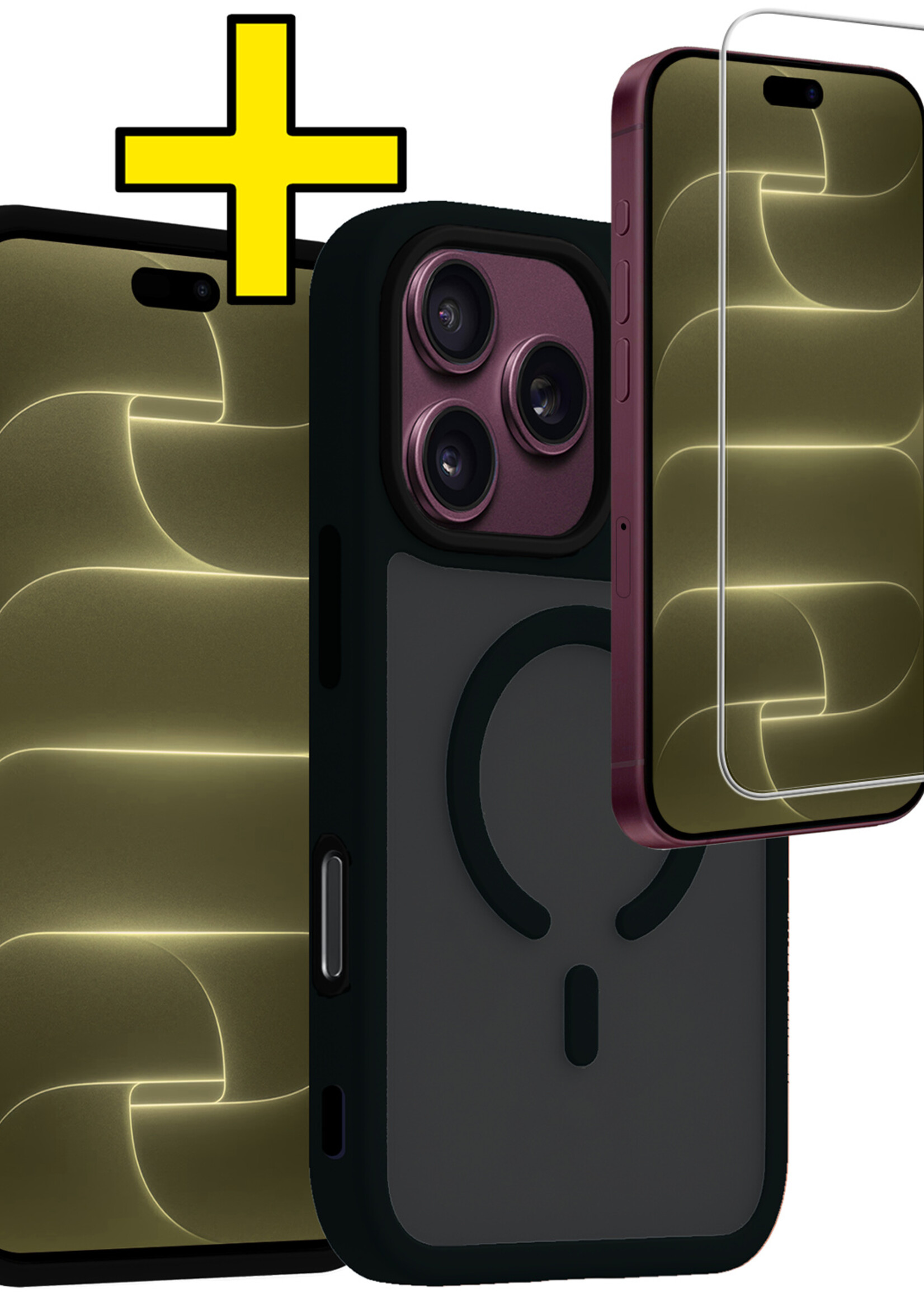 LUQ LUQ iPhone 18 Pro Max Magsafe Hoesje Zwart Met Screenprotector