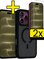 LUQ LUQ iPhone 18 Pro Max Magsafe Hoesje Zwart Met 2x Screenprotector