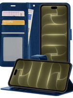 LUQ LUQ iPhone 18 Pro Hoesje Bookcase - Donkerblauw