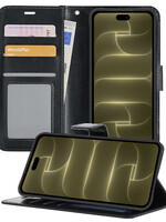 LUQ LUQ iPhone 18 Pro Hoesje Bookcase - Zwart