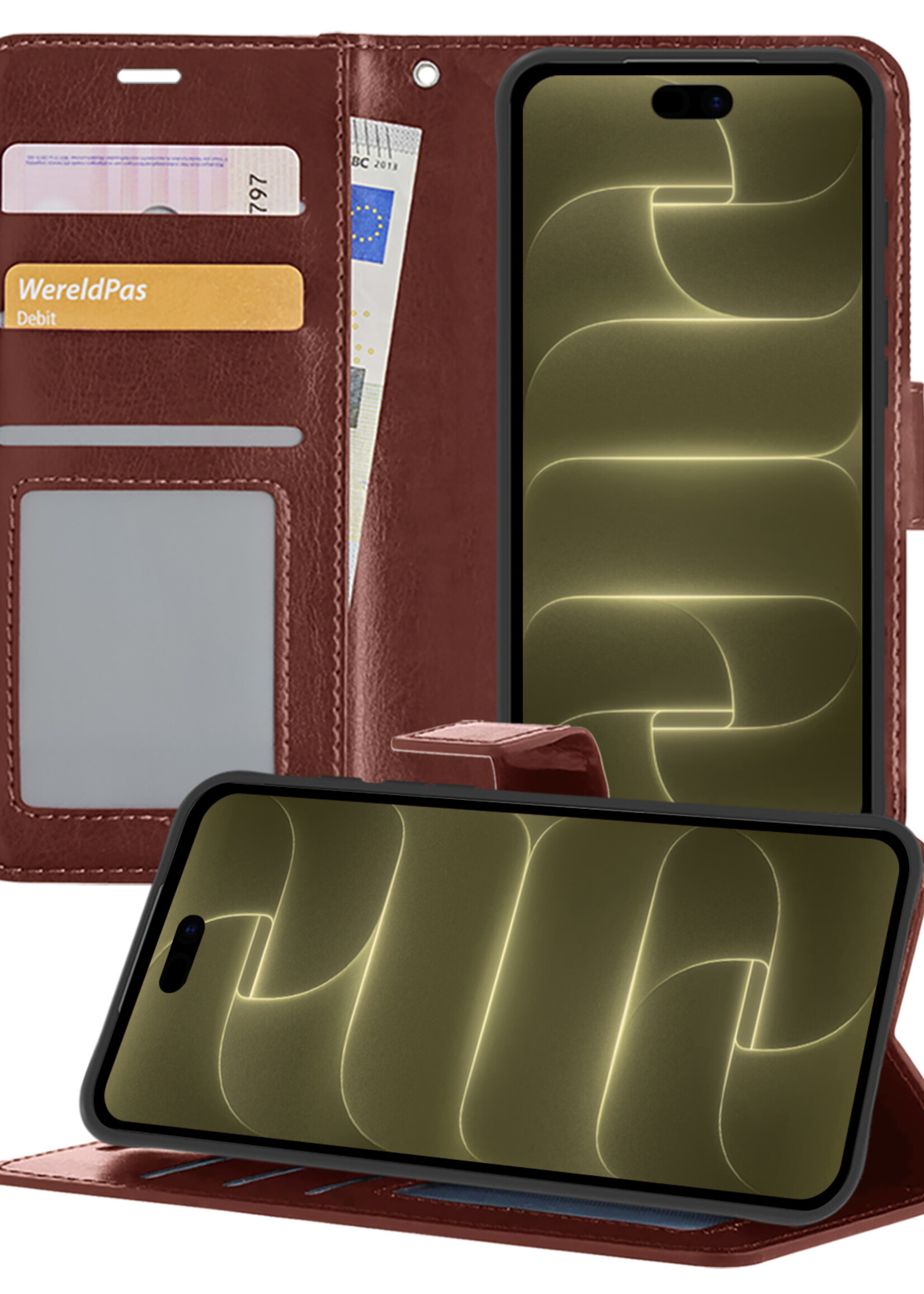 LUQ LUQ iPhone 18 Pro Max Hoesje Bookcase - Bruin