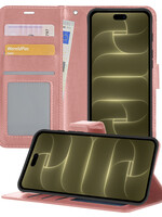 LUQ LUQ iPhone 18 Pro Max Hoesje Bookcase - Rose Goud