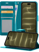LUQ LUQ iPhone 18 Pro Max Hoesje Bookcase - Turquoise