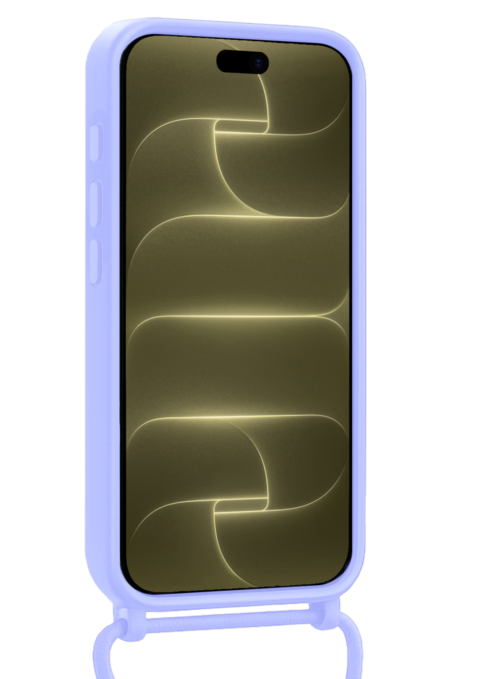 LUQ LUQ iPhone 18 Pro Max Hoesje Pashouder met Koord - Lila
