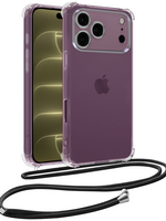 LUQ LUQ iPhone 18 Pro Max Hoesje Transparant Shockproof Met Zwart Koord
