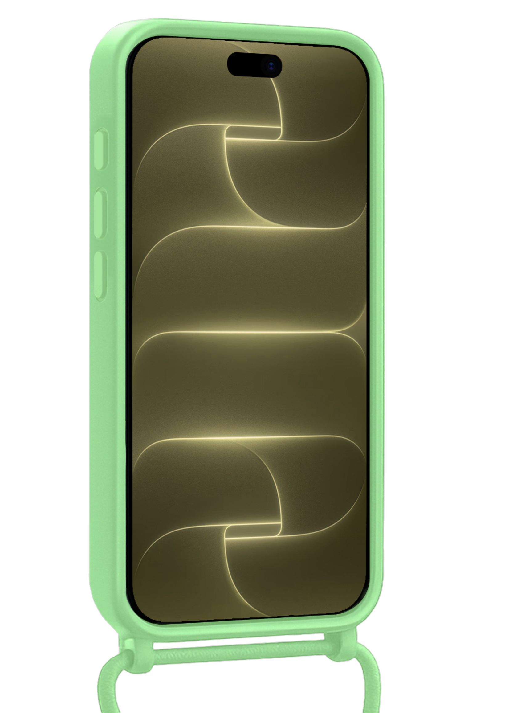LUQ LUQ iPhone 18 Pro Max Hoesje Pashouder met Koord - Groen