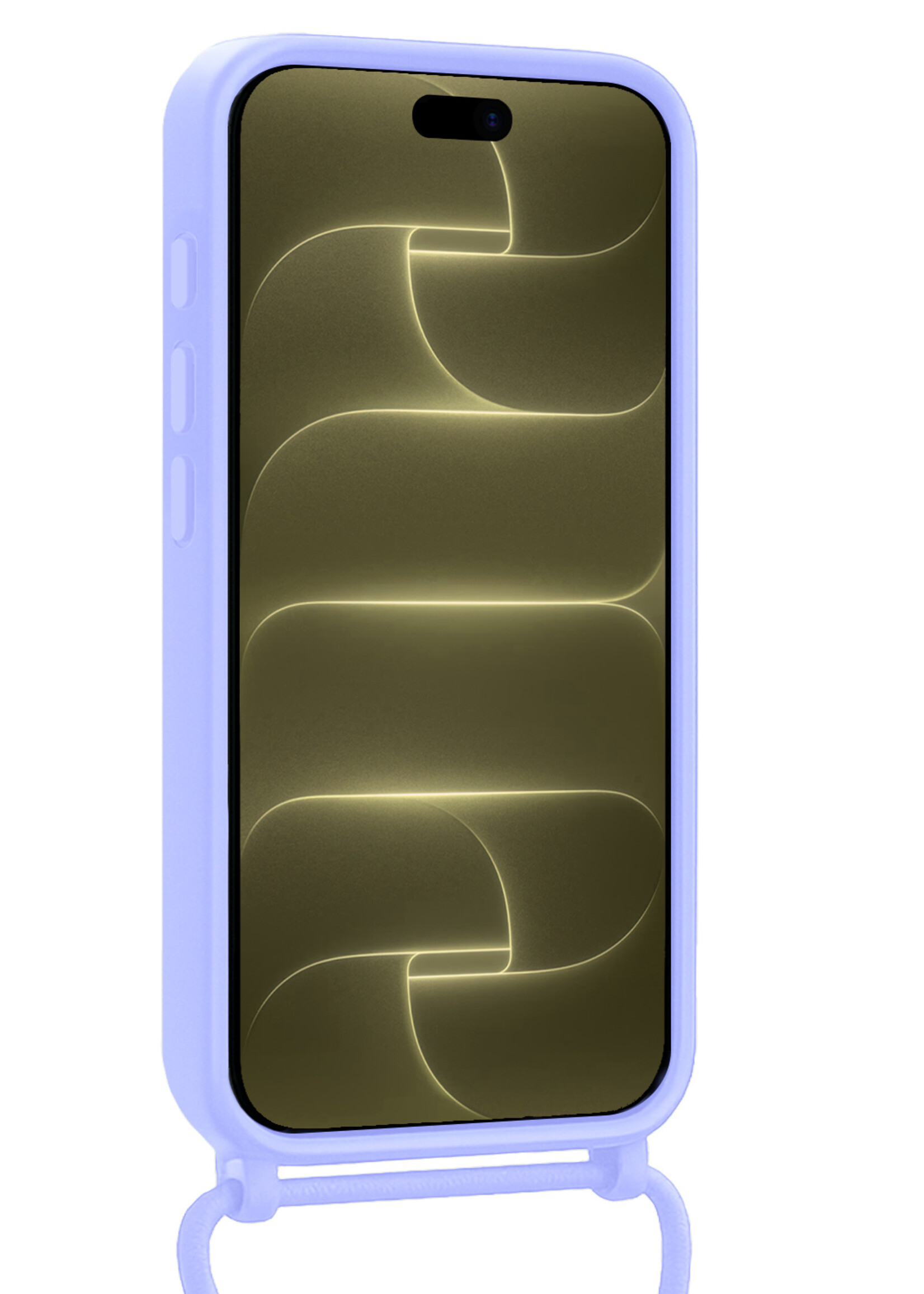 LUQ LUQ iPhone 18 Pro Max Hoesje Pashouder met Koord - Lila - 2 PACK