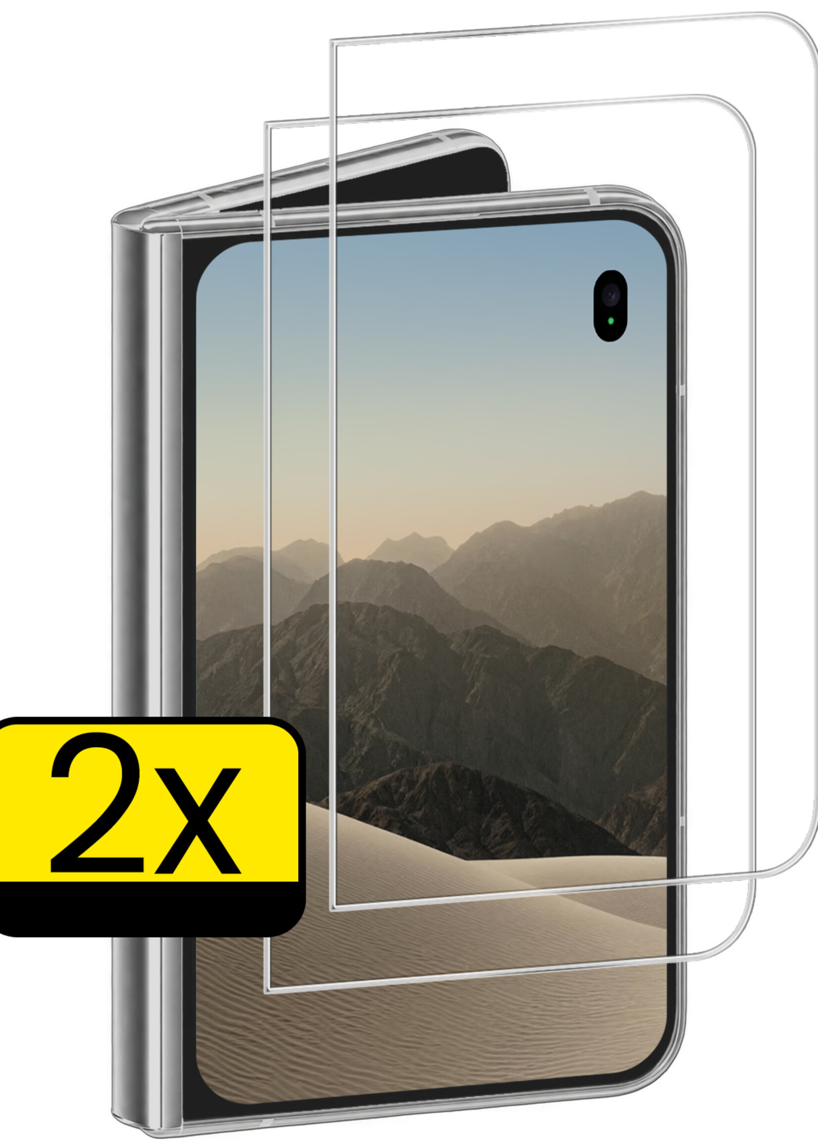 LUQ LUQ iPhone Duo Screenprotector Glas Met Dichte Notch - 2 PACK