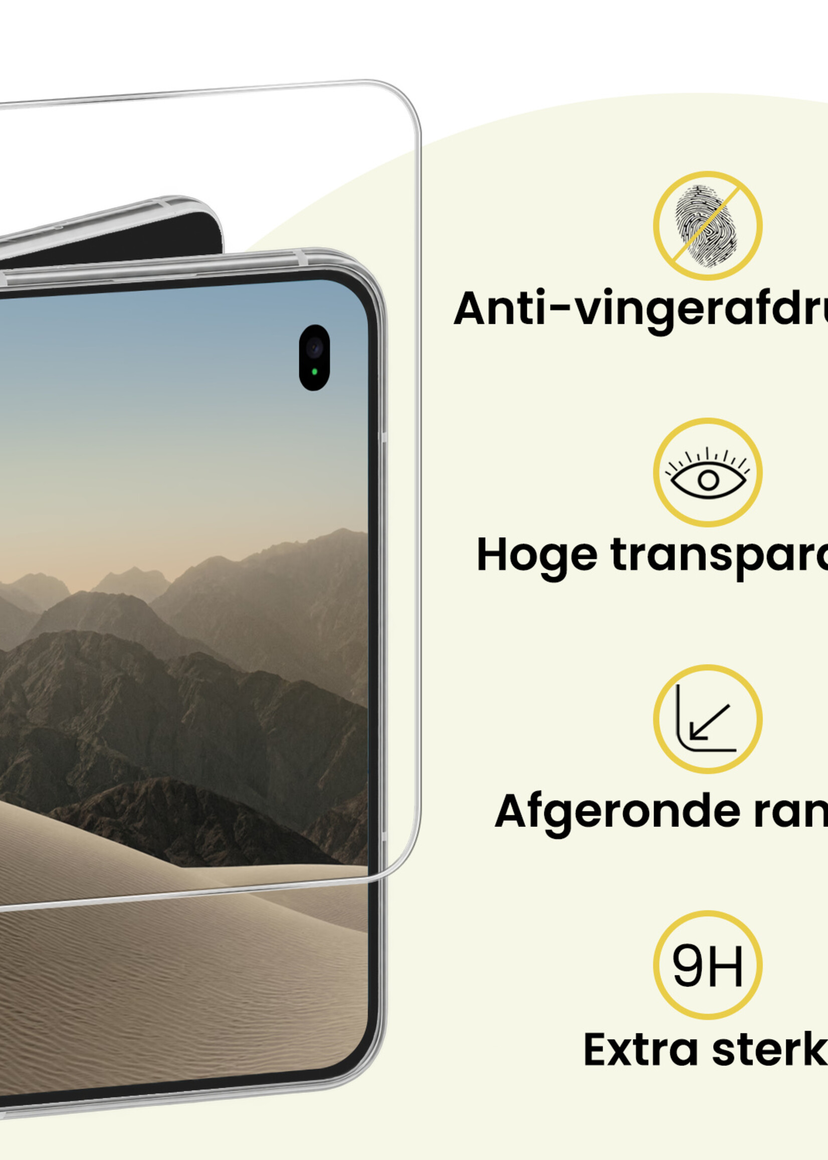 LUQ LUQ iPhone Duo Screenprotector Glas Met Dichte Notch - 2 PACK