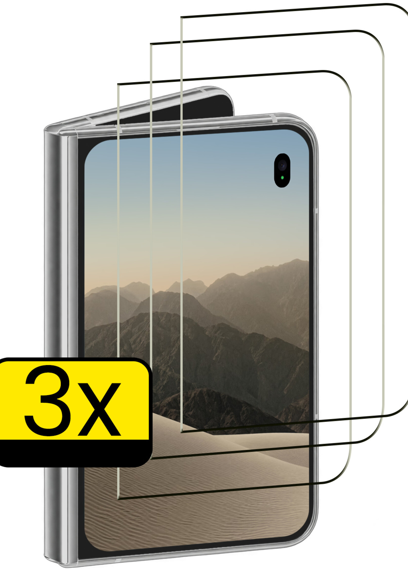 LUQ LUQ iPhone Duo Screenprotector Glas Full Cover 2D - 3 PACK