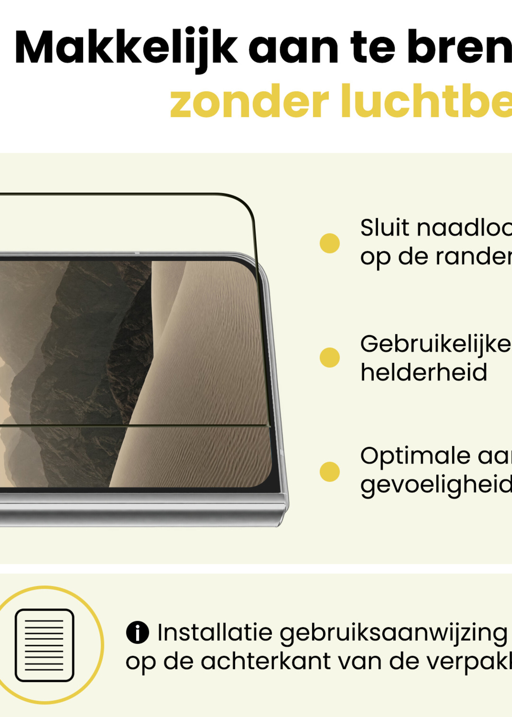 LUQ LUQ iPhone Duo Screenprotector Glas Full Cover 2D - 3 PACK