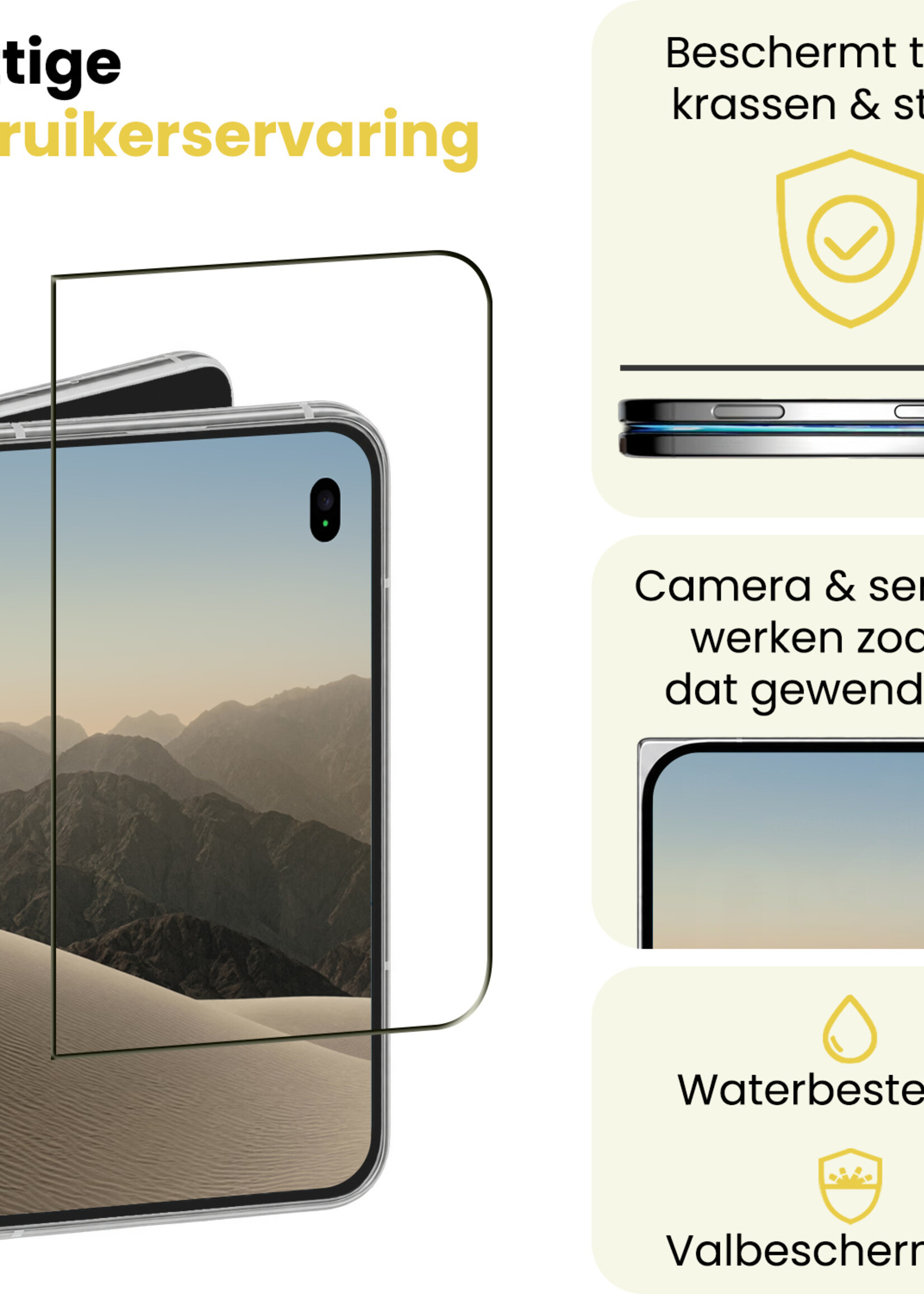 LUQ LUQ iPhone Duo Screenprotector Glas Full Cover 2D - 3 PACK